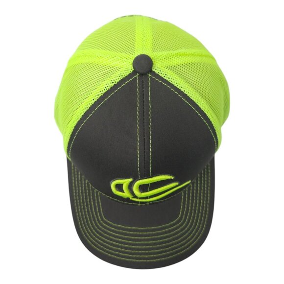 Outdoor Cap 3D Embroidered Mesh Snapback Trucker Baseball Hat Fluorescent Green - Picture 6 of 13